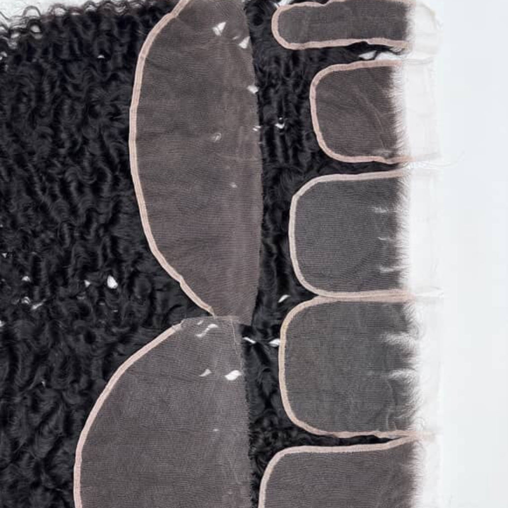Raw Burmese curly Frontal & Closure – Transparent HD Lace with Small Knots | 100% Human Hair
