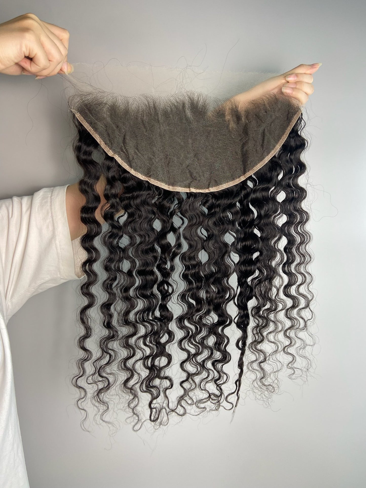 Raw Burmese curly Frontal & Closure – Transparent HD Lace with Small Knots | 100% Human Hair
