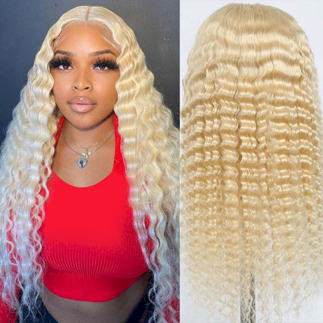 Wholesale 613 HD wig Deep Wave Frontal 13*4 13*6 and 2*6 4*4 5*5 6*6 7*7 Closure Wig 100% Human Raw Hair