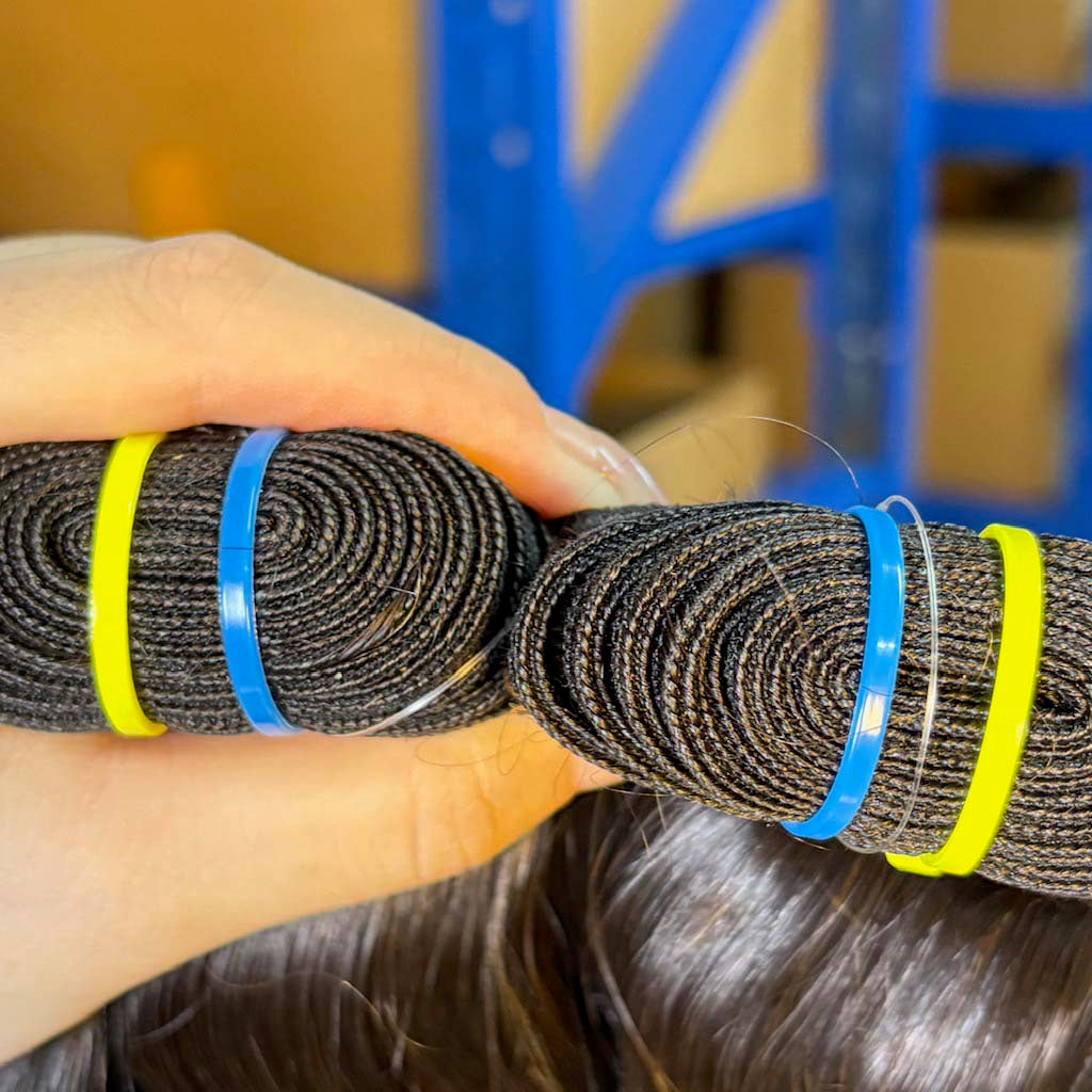 Indian Wave human hair bundles – texture view