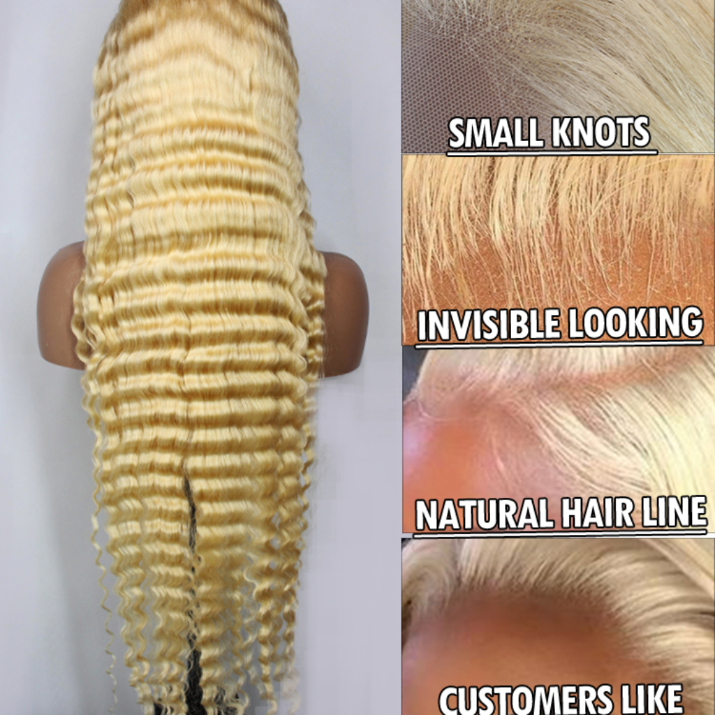 Wholesale 613 HD wig Loose Deep Frontal 13*4 13*6 and 2*6 4*4 5*5 6*6 7*7 Closure Wig 100% Human Raw Hair