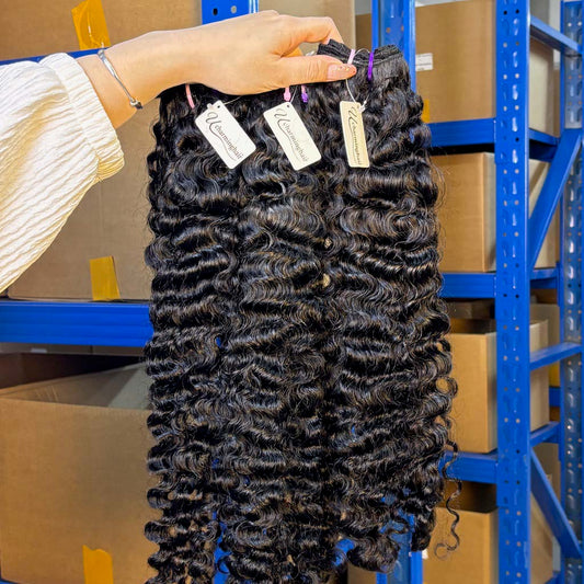 Wholesale Raw Burmese Curly Human Hair Bundles – Double Drawn, 100% Raw Hair for Wig Making & Salons & UCharminghair