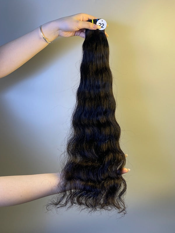 Raw Indian Wave Human Hair Bundles – Super Double Drawn | Natural Black & Blonde | Wholesale for Black Women Hairdressers
