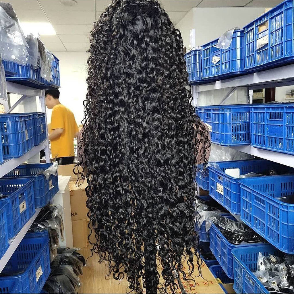 Water Wave HD Lace Frontal (13x4, 13x6, 360) & Closure (4x4–7x7) Wig – Transparent, Small Knots, 100% Raw Human Hair