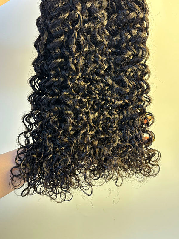 100% Raw Mink Brazilian Human Hair Water Wave Bundles – Wavy & Curly Weft Extensions, Double Drawn, Soft & Natural Look | Exclusive for Black Women & ucharminghair