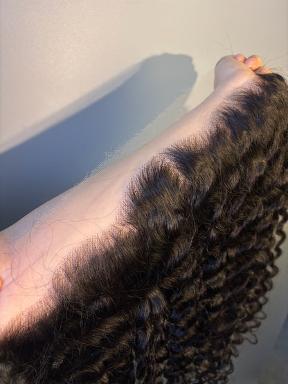 Raw Burmese curly Frontal & Closure – Transparent HD Lace with Small Knots | 100% Human Hair