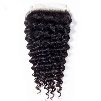 Wholesale Raw Deep Wave Frontal & Closure – Transparent HD Lace, Small Knots, Virgin Human Hair for Salons & Stylists