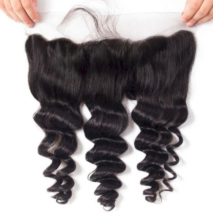 Wholesale Raw Loose Wave HD Lace Frontal & Closure – Transparent, Small Knots, Soft Natural Virgin Human Hair for Salons & Stylists