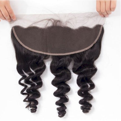 Wholesale Raw Loose Wave HD Lace Frontal & Closure – Transparent, Small Knots, Soft Natural Virgin Human Hair for Salons & Stylists