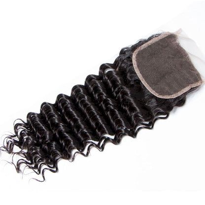 Wholesale Raw Deep Wave Frontal & Closure – Transparent HD Lace, Small Knots, Virgin Human Hair for Salons & Stylists