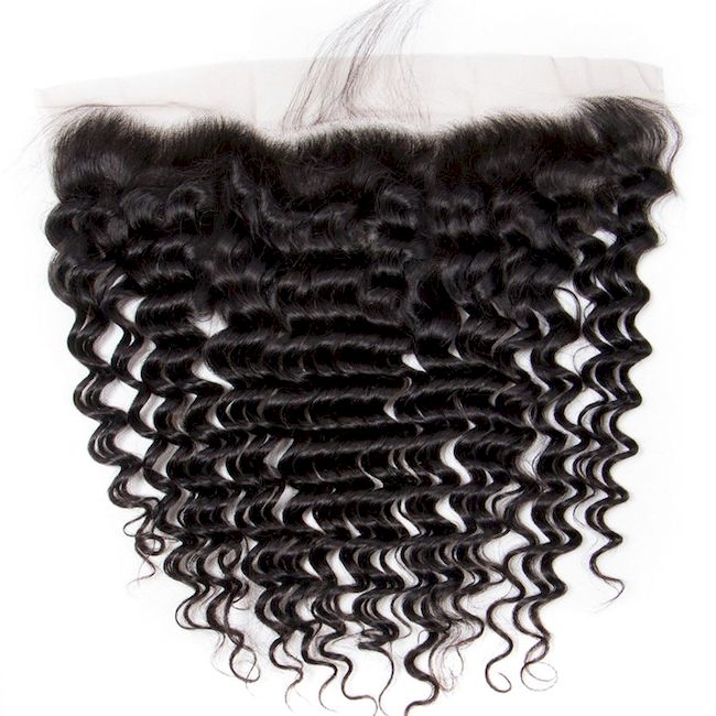 Wholesale Raw Deep Wave Frontal & Closure – Transparent HD Lace, Small Knots, Virgin Human Hair for Salons & Stylists