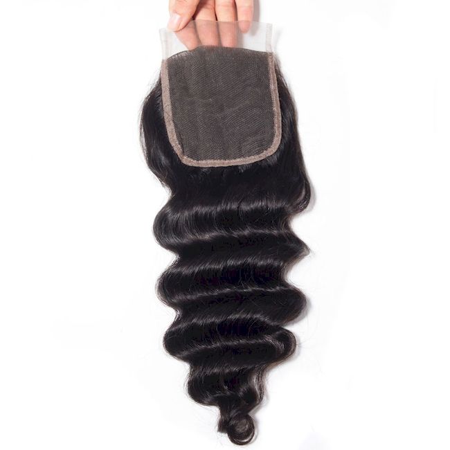 Wholesale Raw Loose Deep Wave Frontal & Closure – Transparent HD Lace, Small Knots, Virgin Human Hair for Salons & Stylists