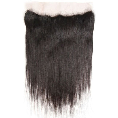 Raw Straight Frontal & Closure – Transparent HD Lace with Small Knots | 100% Human Hair