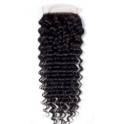 Wholesale Raw Deep Wave Frontal & Closure – Transparent HD Lace, Small Knots, Virgin Human Hair for Salons & Stylists