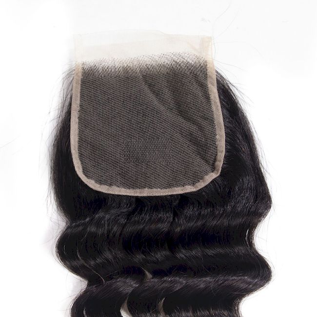 Wholesale Raw Loose Deep Wave Frontal & Closure – Transparent HD Lace, Small Knots, Virgin Human Hair for Salons & Stylists