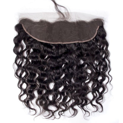 Wholesale Raw Water Wave Frontal & Closure – Transparent HD Lace, Small Knots, 100% Human Hair