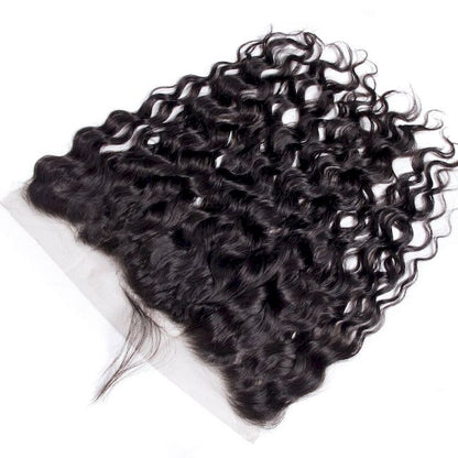 Wholesale Raw Water Wave Frontal & Closure – Transparent HD Lace, Small Knots, 100% Human Hair