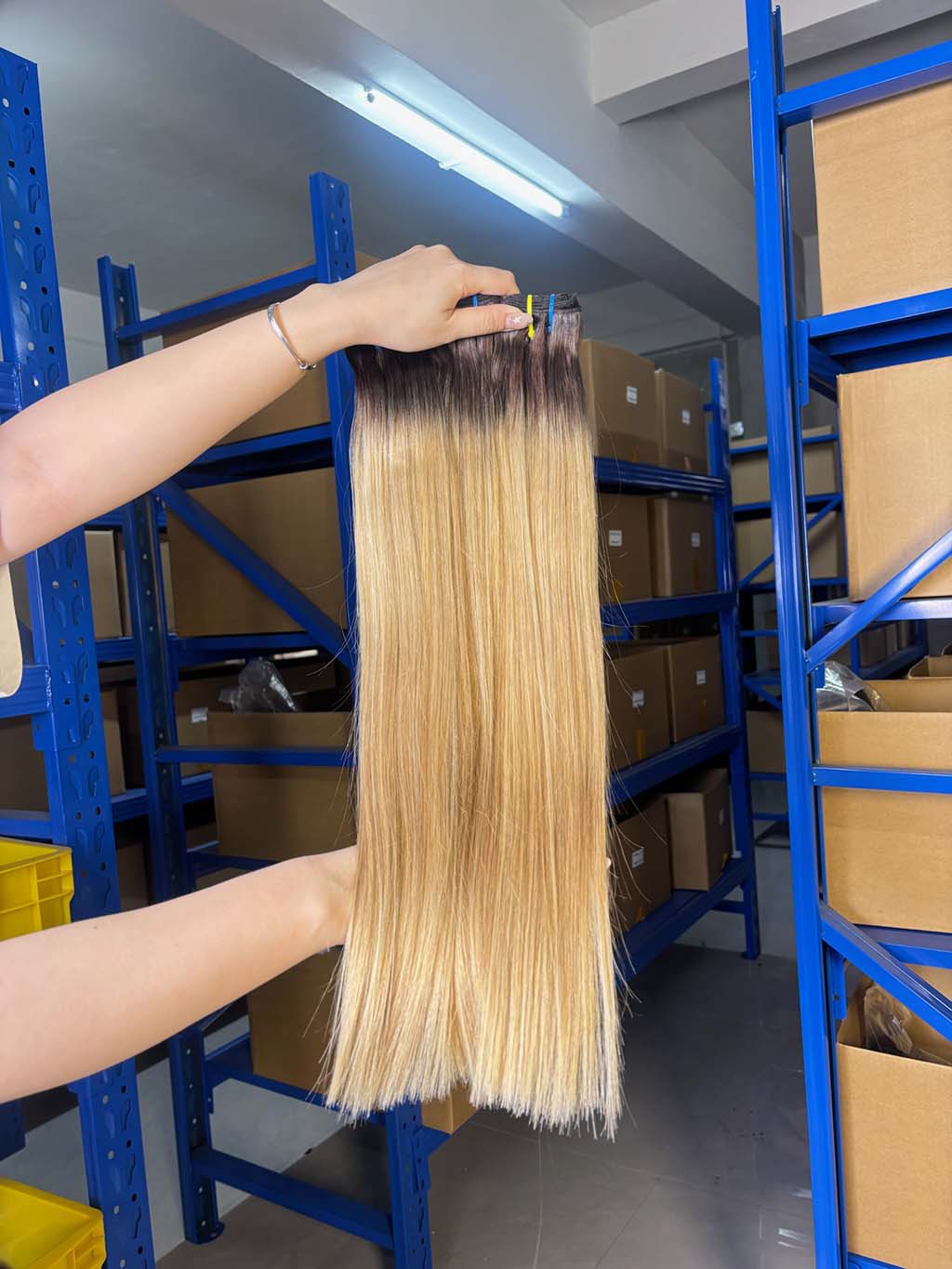 Color #2:8:24 Top Raw A+ Pro highlight straight human hair bundle product photo 3