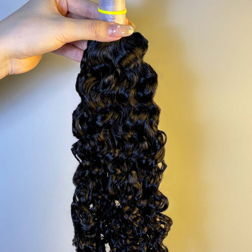 Burmese Curly bulk human hair – product gallery image 7