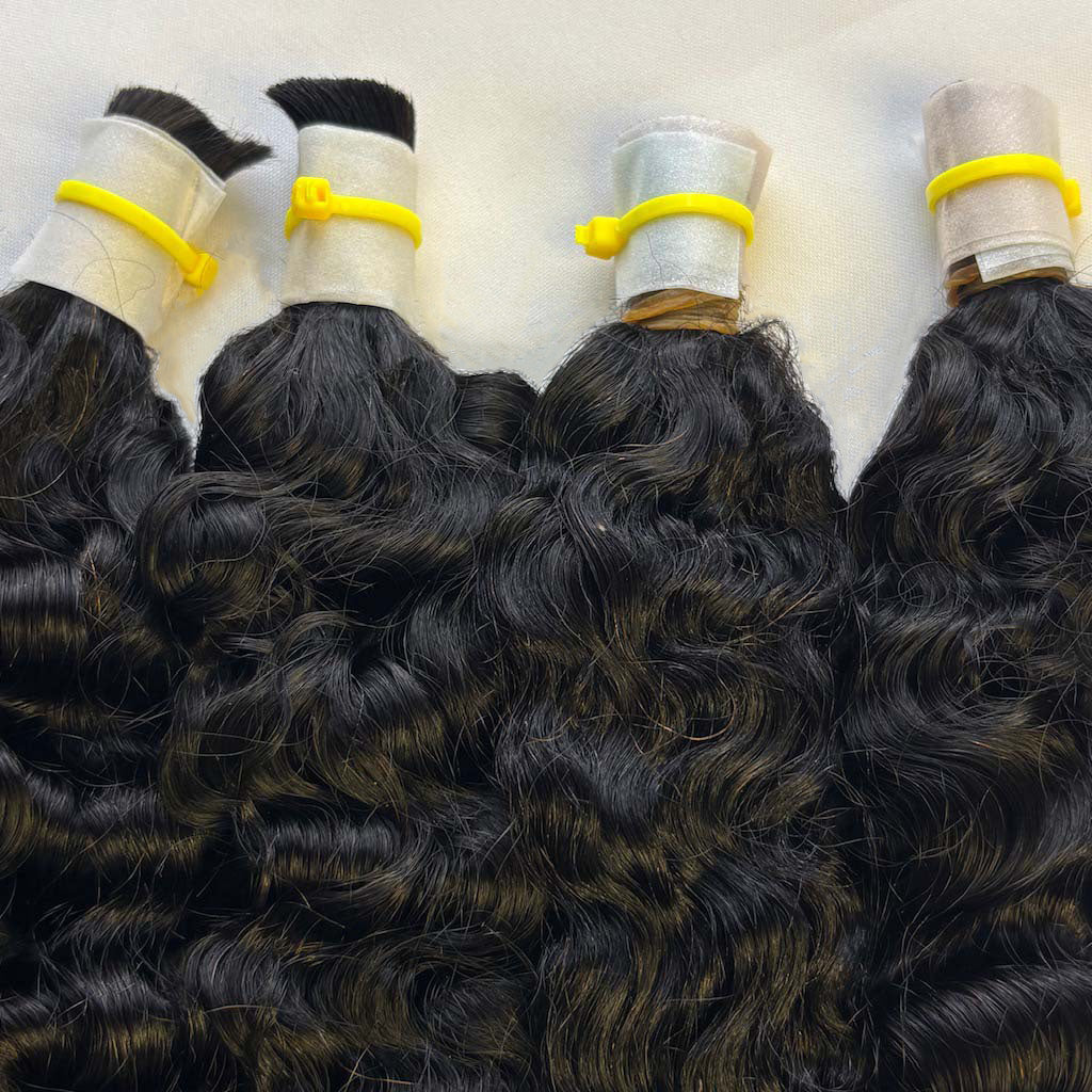Burmese Curly bulk human hair – product gallery image 2