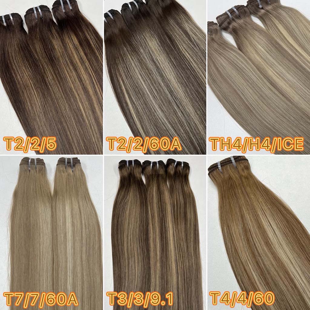 Top Raw A+ Pro highlight straight human hair bundles product display image 1