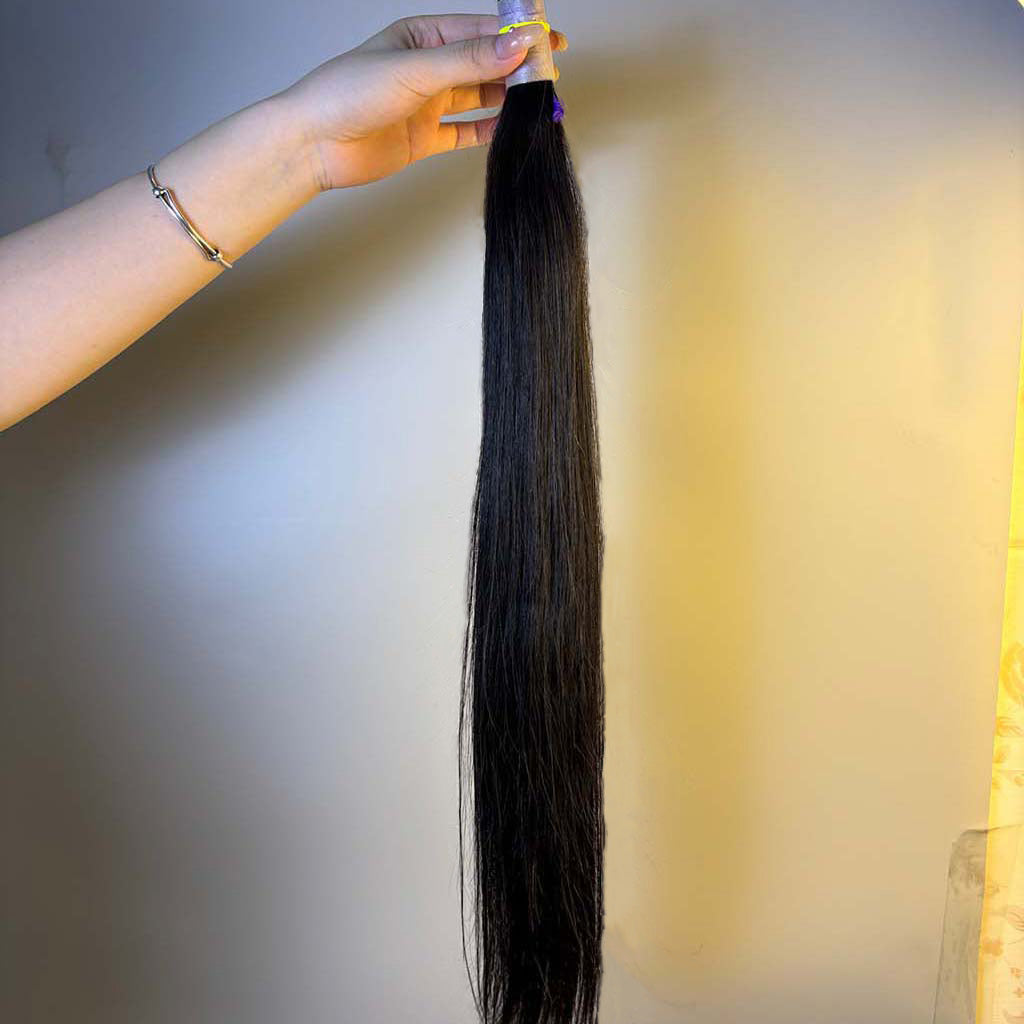 Raw Straight Bulk Hair – Double Drawn, Full &amp; Thick, No Shedding, High Quality