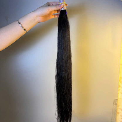 Raw Straight Bulk Hair – Double Drawn, Full &amp; Thick, No Shedding, High Quality