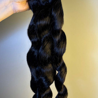 Raw Loose Wave Bulk Hair – Double Drawn, Full &amp; Thick, No Shedding, High Quality