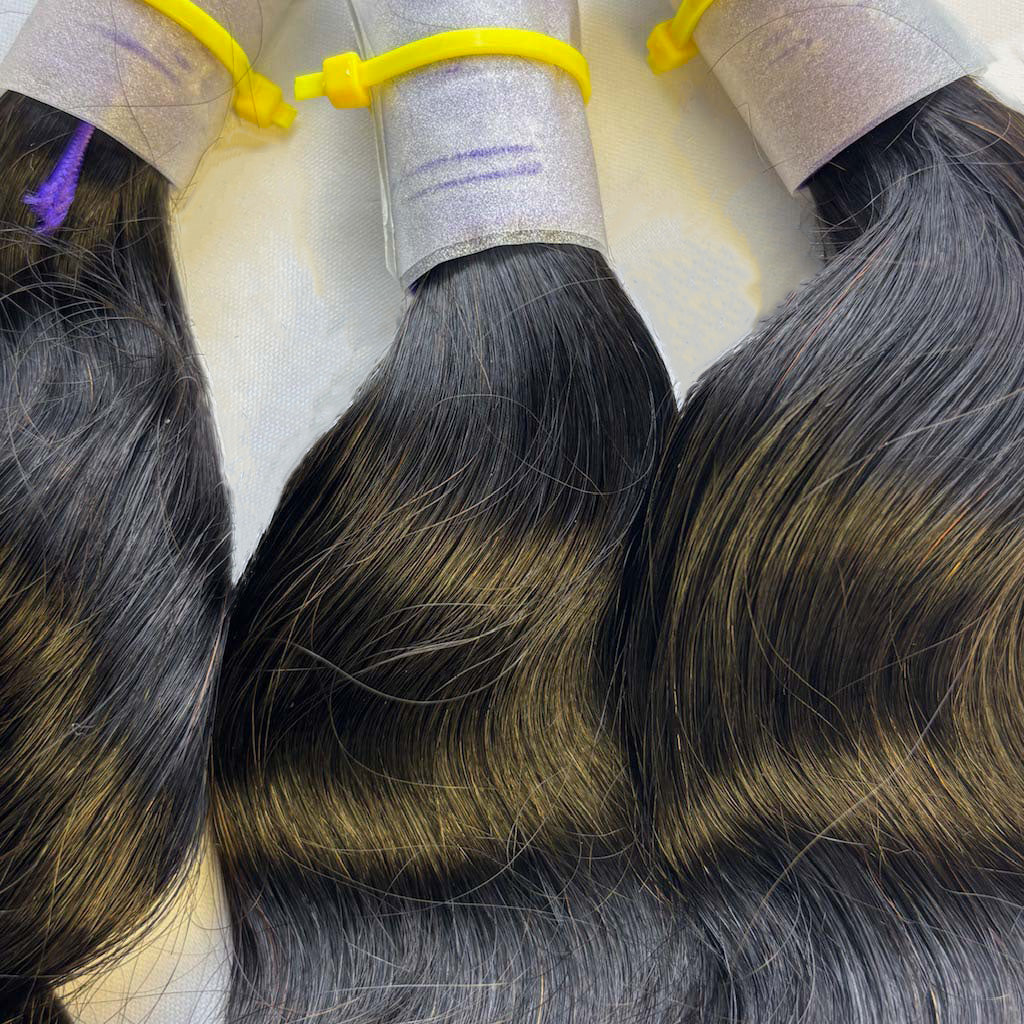 Raw Loose Wave Bulk Hair – Double Drawn, Full &amp; Thick, No Shedding, High Quality