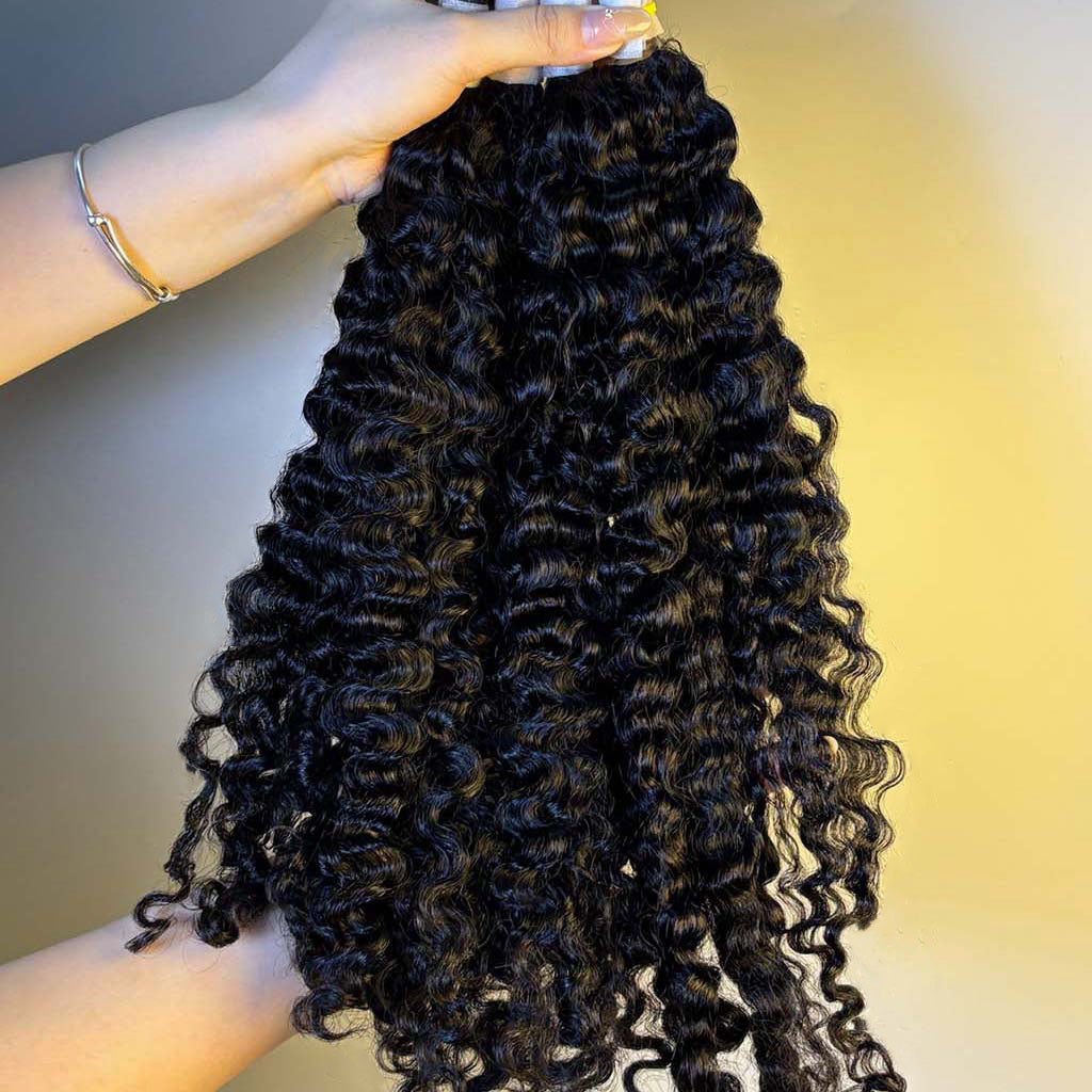 Burmese Curly bulk human hair – product gallery image 5