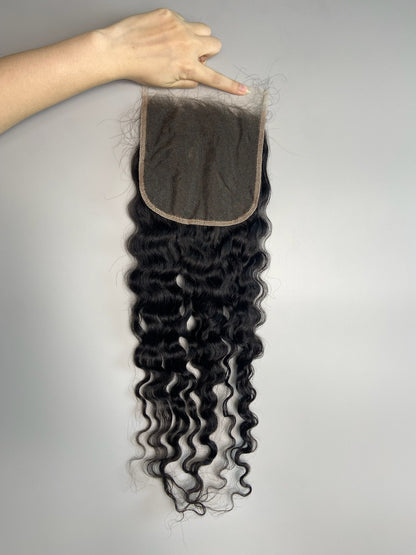 Raw Burmese curly Frontal & Closure – Transparent HD Lace with Small Knots | 100% Human Hair