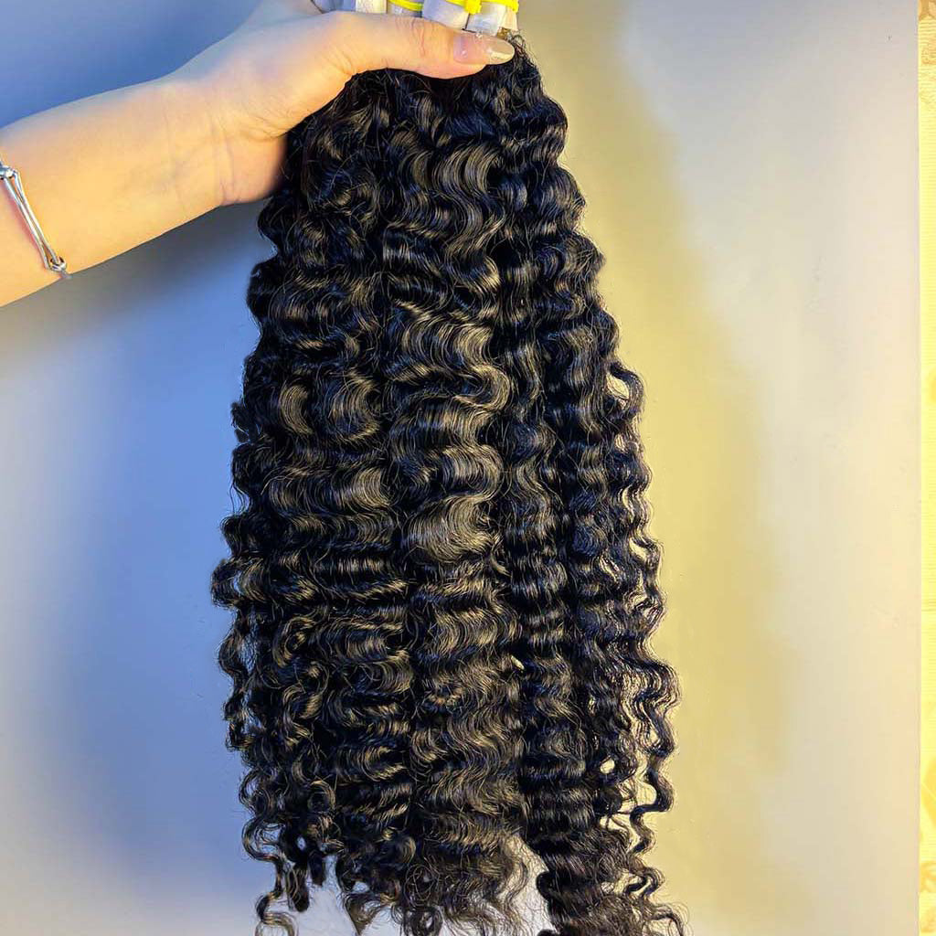 Burmese Curly bulk human hair – product gallery image 6