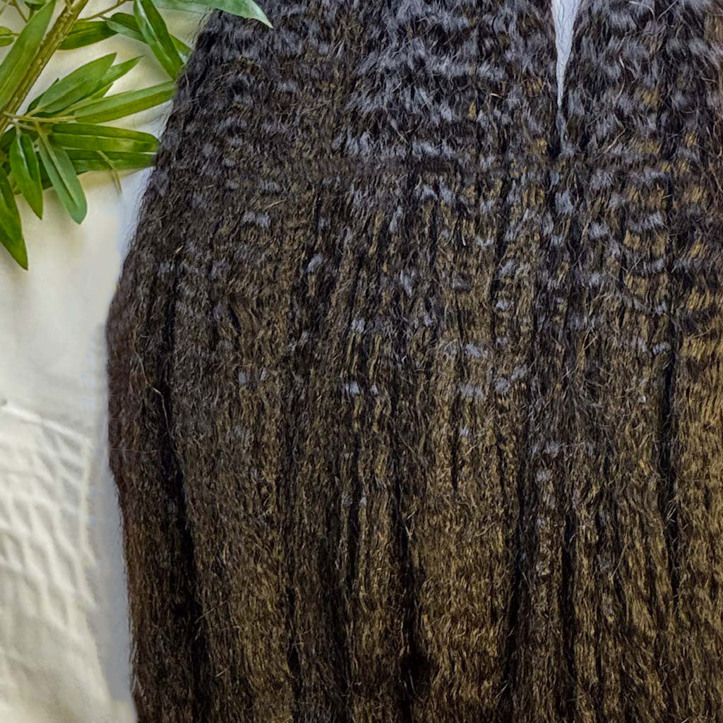 Raw Kinky Straight Bulk Hair – Double Drawn, Full &amp; Thick, No Shedding, High Quality