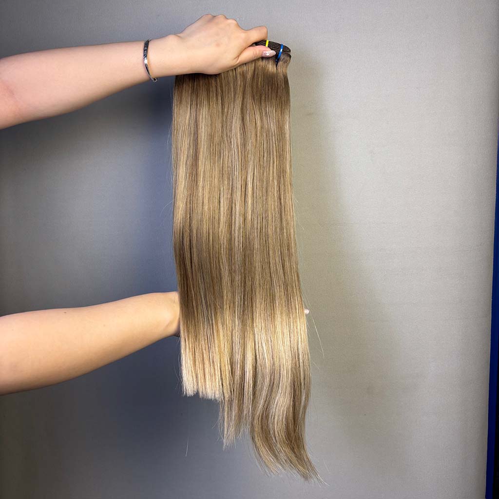 Color #6:70:6 Top Raw A+ Pro highlight straight human hair bundle product photo 1