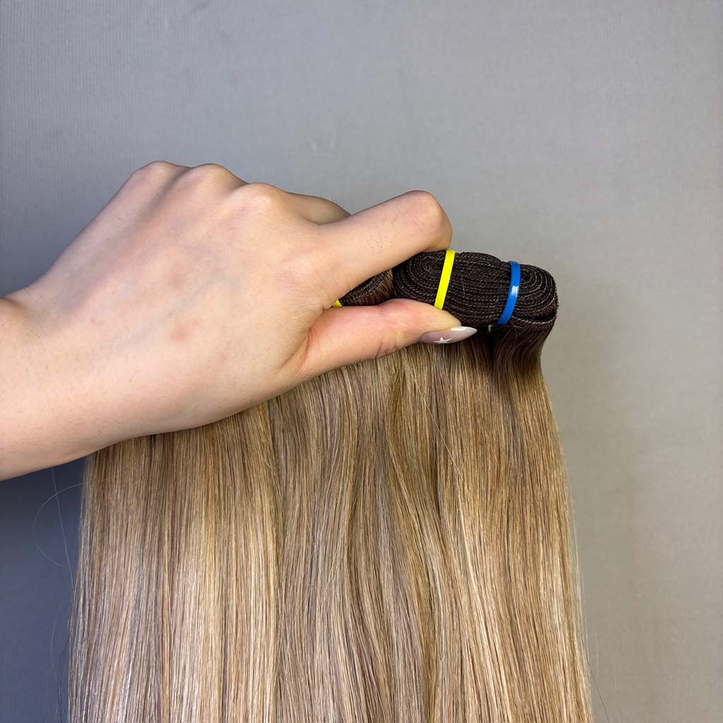 Color #6:70:6 Top Raw A+ Pro highlight straight human hair bundle product photo 2
