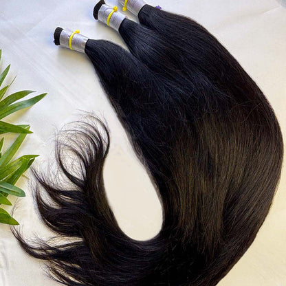 Raw Straight Bulk Hair – Double Drawn, Full &amp; Thick, No Shedding, High Quality