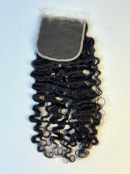Raw Burmese curly Frontal & Closure – Transparent HD Lace with Small Knots | 100% Human Hair