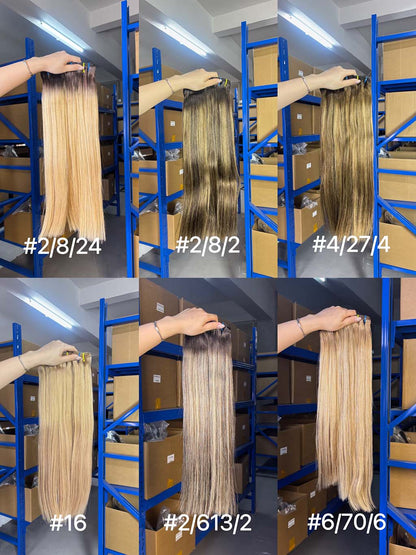 Top Raw A+ Pro highlight straight human hair bundles product display image 3