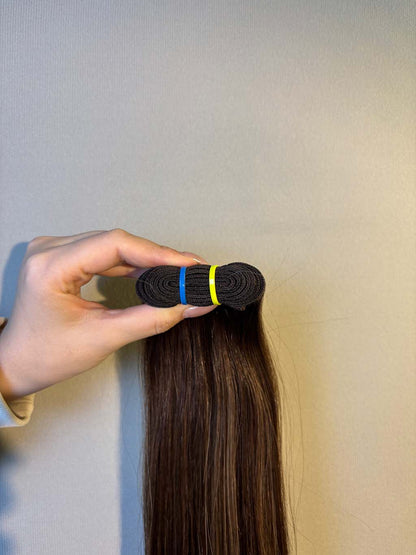 Color #B2:5 Top Raw A+ Pro highlight straight human hair bundle product photo 1