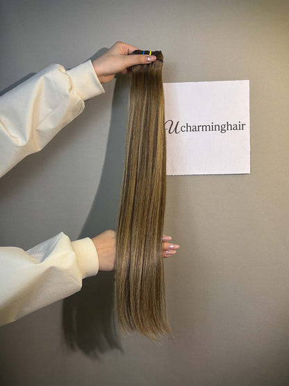 Color #B3:3:9.1 Top Raw A+ Pro highlight straight human hair bundle product photo 2
