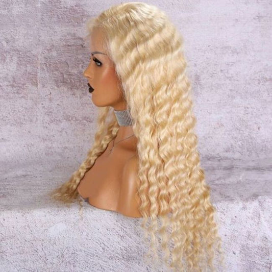Wholesale 613 HD wig Deep Wave Frontal  13*4 13*6  and 2*6 4*4 5*5 6*6 7*7 Closure  Wig  100% Human Raw Hair