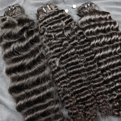 Ucharming Hair Top Raw A+ Pro Hair Bundle Cheveux raides Body Water Loose Deep Wave Bouclés Crépus Vente en gros 