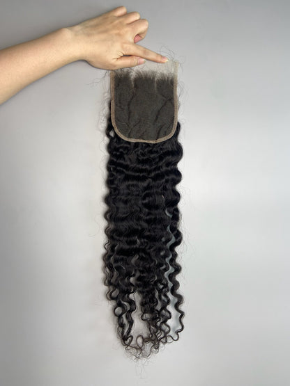 Raw Burmese curly Frontal & Closure – Transparent HD Lace with Small Knots | 100% Human Hair