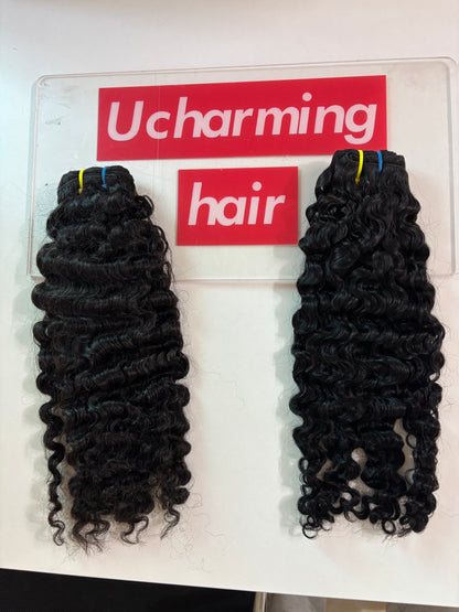 Ucharming Hair Top Raw A+ Pro Hair Bundle Cheveux raides Body Water Loose Deep Wave Bouclés Crépus Vente en gros 