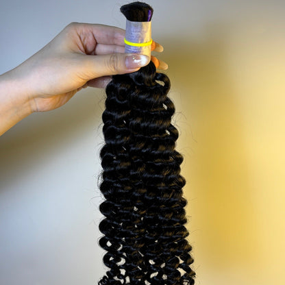 Raw Kinky Curly Bulk Hair – Double Drawn, Full &amp; Thick, No Shedding, High Quality