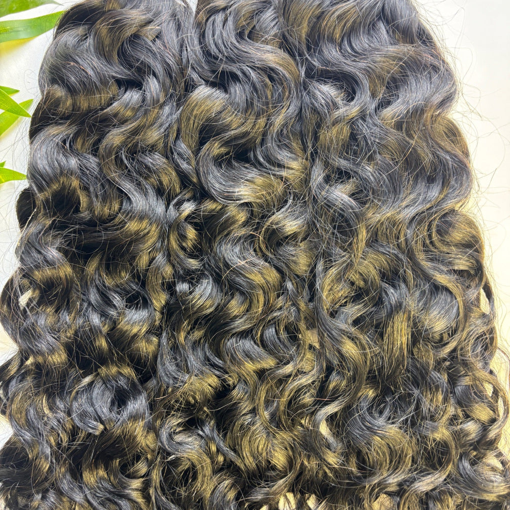 Raw Water Wave Bulk Hair – Double Drawn, Full &amp; Thick, No Shedding, High Quality