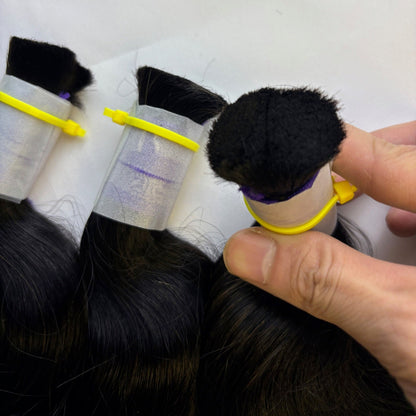 Raw Body Wave Bulk Hair – Double Drawn, Full &amp; Thick, No Shedding, High Quality