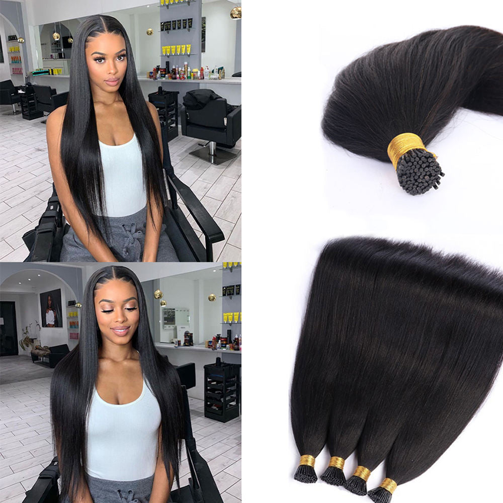 Raw Keratin itip extension hair 100% Remy natural hair extension human Double Drawn Vietnam i tip hair extensions wholesale