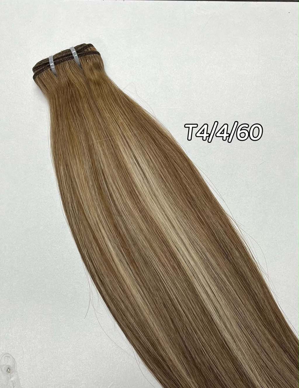 Color #T4:4:60A Top Raw A+ Pro highlight straight human hair bundle product photo 1