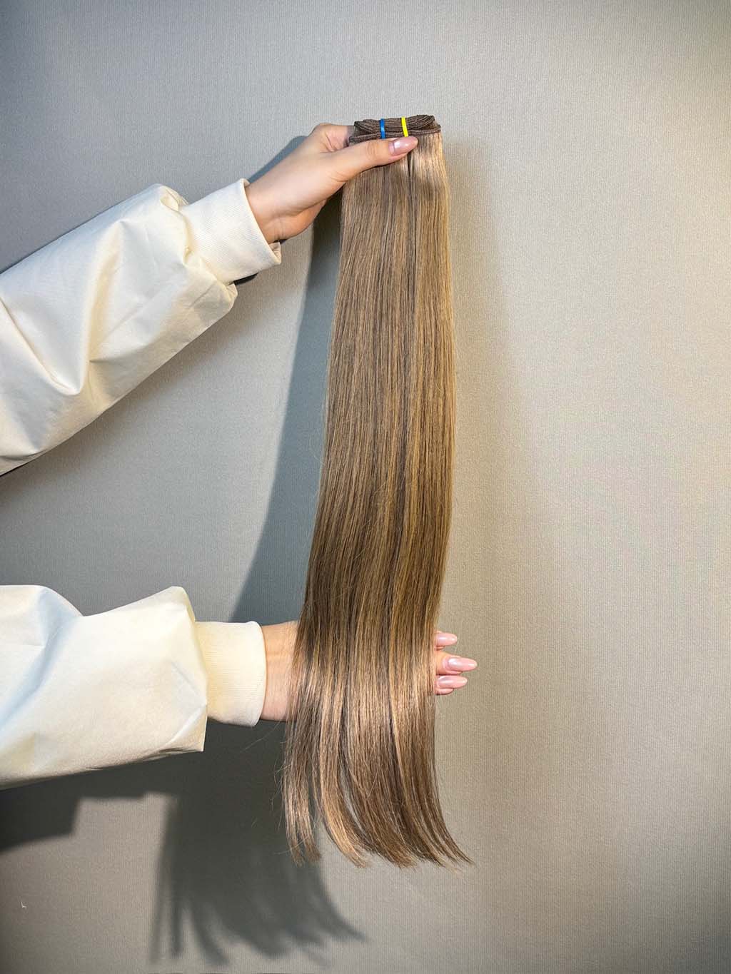 Color #18 straight human hair bundle in A+ Pro quality